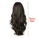 thumbnail image 3 of Pelucas con flequillo para mujer, peluca ondulada suelta, peluca negra para mujer con cabello rizado de longitud media, peluca marrón 1B, peluca europea y rosa, malla mate de seda, tupé dividido., 3 of 3