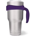 thumbnail image 1 of Poignée de Gobelet pour YETI 30oz Rambler Cup, Support de Tasse de Voyage Antidérapant pour YETI Rambler, Ozark Trail, Rtic, Beast, simple modern et Plus Gobelets - Sans BPA (Violet), 1 of 8