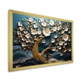 thumbnail image 2 of Designart "Golden Branches Blue and White Orchid Tree VI" Landscapes Framed Wall Art Decor - Country Gold Tree Living Room Framed Canvas Art, 2 of 6
