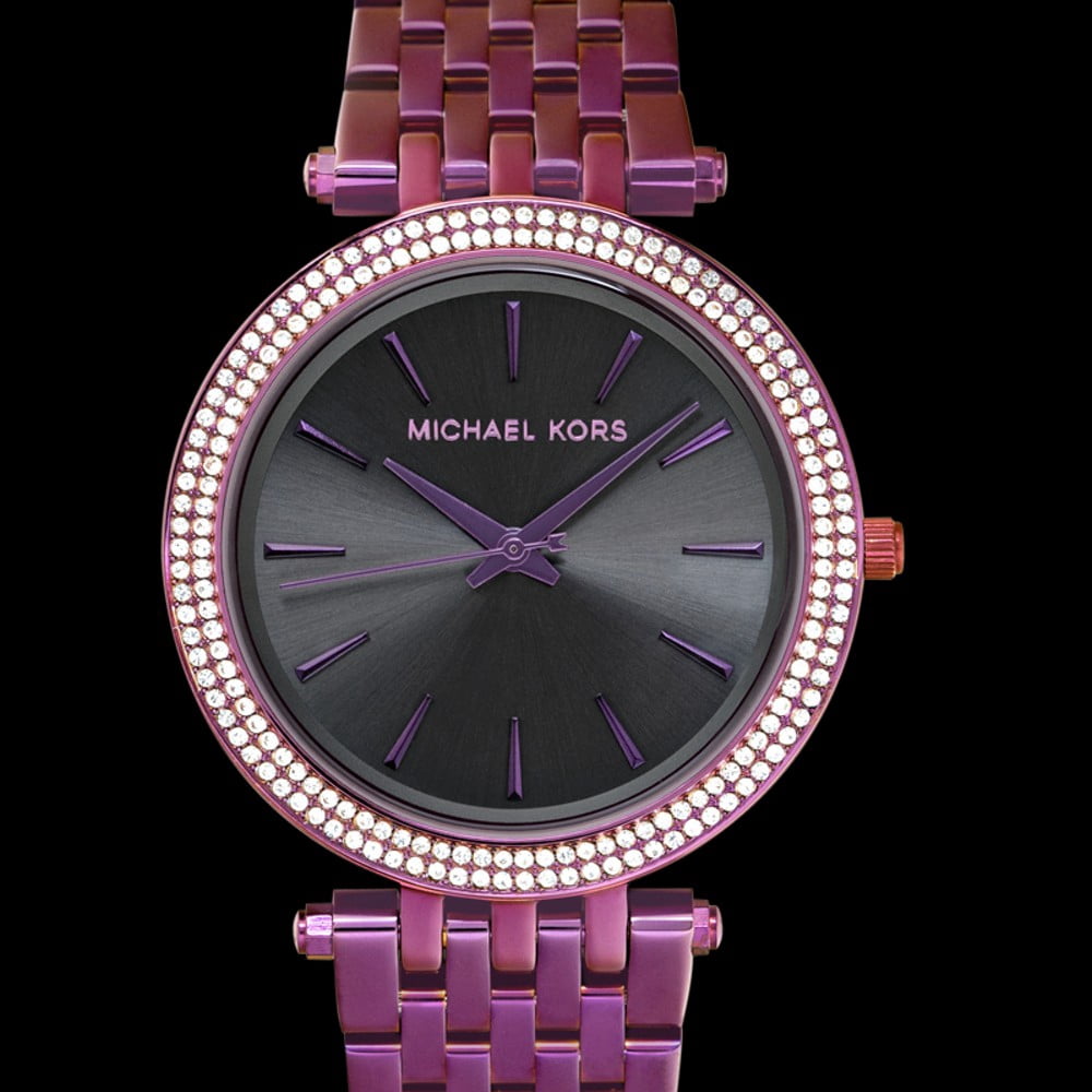 Michael Kors Women's Darci Plum-Tone Stainless Steel Watch, MK3554
