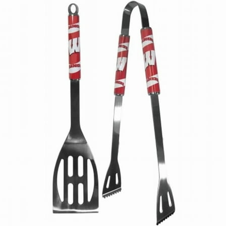 Siskiyou Sports C2BQ51 NCAA Wisconsin Badgers 2 Piece Steel BBQ Tool Set