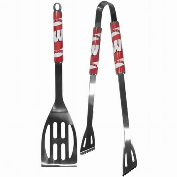 Siskiyou Sports C2BQ51 NCAA Wisconsin Badgers 2 Piece Steel BBQ Tool Set