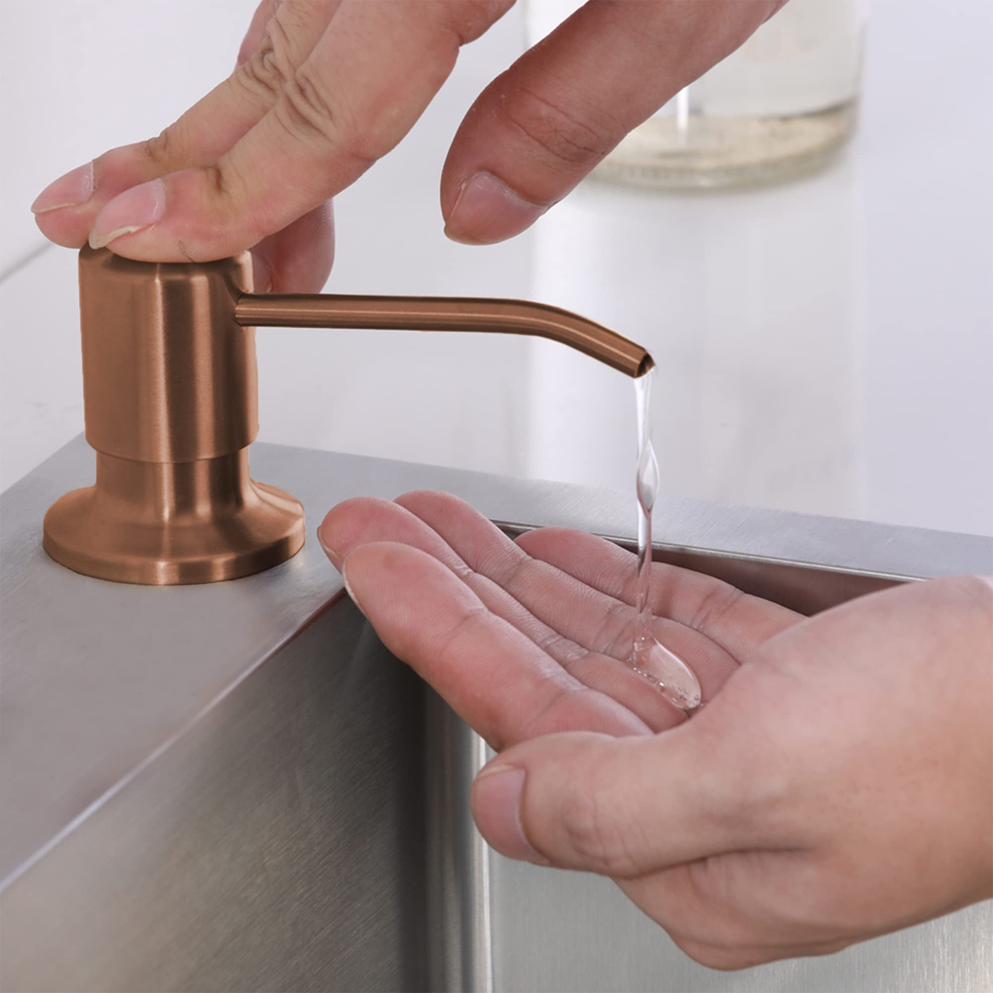 Strictly Sinks Liquid Soap Dispenser Stainless Steel Dish Soap Refillable Dispenser Bottle with Pump