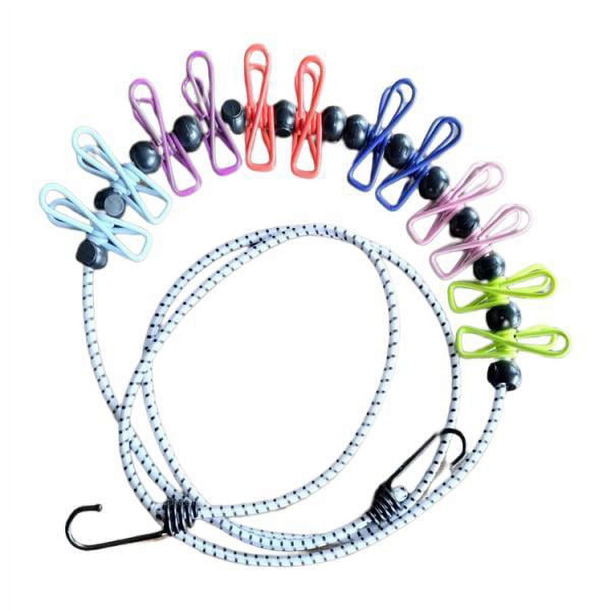 hengtong Elastic Travel Clothesline, Clothesline for, Retractable Elastic Clothesline for Colorful