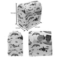 thumbnail image 4 of Nautical Stand Mixer Cover, Vintage Monochrome Style Pattern with Whales Exotic Fishes and Turtles, Kitchen Appliance Organizer Bag Cover with Pockets, 5 Quarts, Charcoal Grey White, by Ambesonne, 4 of 4