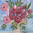 thumbnail image 3 of Moore, Regina 12x12 Black Modern Framed Museum Art Print Titled - Rosa Bouquet I, 3 of 5