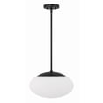 thumbnail image 4 of 56894-FB-WG Craftmade Lighting Gaze - 1 Light Pendant In Contemporary Style-8 Inches Tall and 14 Inches Wide-Flat Black Finish-White Glass Color, 4 of 6