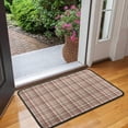 thumbnail image 2 of Beige Brown and Red Checkered Pattern Door Rugs,Washable Non Slip Door Mats Indoor,Decorative Door Mats,Entry Mat Indoor for Entrance,Bedroom,Kitchen,Bathroom,30"x17", 2 of 6