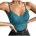 thumbnail image 4 of Xixinqiwan Womens Lace Tank Tops V Neck Spaghetti Strap Camisole Solid Mesh Hollow Out Tank Going Out Tops, 4 of 8