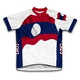 thumbnail image 1 of Laos Flag Short Sleeve Cycling Jersey  for Men - Size M, 1 of 3