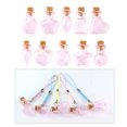 thumbnail image 2 of 10-Pack vacío transparente botella de pendiente DIY Decoración casa Oficina artes Rosa Rosado Sunnimix Collar Colgante Mini Botellas, 2 of 8