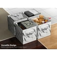 thumbnail image 5 of Sorbus Fabric Foldable Storage Cubes Organization Bins, Great for Home Organization, Living Room, Cube Storage Bins, for Closet, Nursery, Playroom, College Dorm, Marble Print Fabric, White, 5 of 7