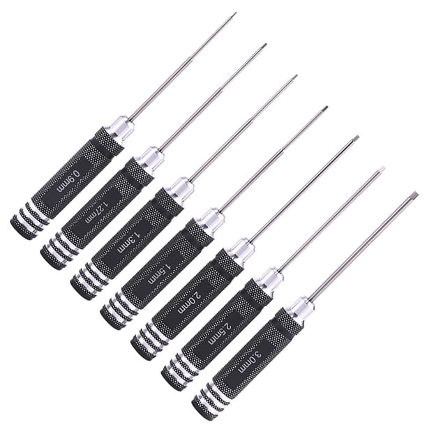 Speravity Kit de destornilladores hexagonales, 7 pack/lote, 0,9mm, 1,27mm, 1,3mm, 1,5mm, 2,0mm, 2,5mm, 3,0mm, herramienta hexagonal para coche RC Herramientas y ferretería
