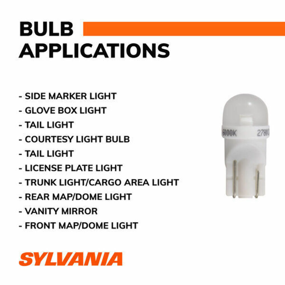 Sylvania 194 White LED Automotive Mini Bulb, Pack of 1 - image 5 of 10