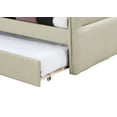thumbnail image 2 of Tan Daybed with Trundle - Twin Over Twin Upholstered Polyester, Easy Maintenance, 45"W x 86"D x 34"H, Perfect for Living Room or Guest Room, 2 of 6