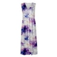 thumbnail image 5 of WTXUE Maxi Dresses, Sun Dress Sleeveless Vestidos Casuales Para Mujer V-Neck, for 2024 Spring Summer Elegant Wrap Trendy Flowy Dress Tie Dye Maxi Women's Plus, Blue Size XXL, 5 of 6
