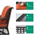 thumbnail image 5 of VIVIJASON 3 Pcs Steel Outdoor Bistro Sets with Thickened Cushion and Glass-Top Coffee Table, Orange, 5 of 7