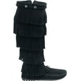 thumbnail image 4 of Minnetonka Women's 5-Layer Fringe Boot,Black,7 M US, 4 of 5