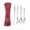Butterfly 4-Piece Flatware Set Burgundy, variant on 4-Piece Stainless Steel Flatware Set with Portable Canvas Pouch, Premium Steak Knife, Fork and Spoon Cutlery Kit, Eco-Friendly Reusable Travel Utensils for Camping, Picnics and Office Lunch