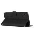 thumbnail image 3 of Wallet Case For Motorola Moto G Stylus 2021 (not for 5G), Magnetic Closure Heart Patterned Embossed PU Leather Kickstand Credit Card Holder Slots Wrist Strap Flip Folio Cover, Black, 3 of 8