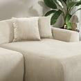 thumbnail image 5 of Chapman Upholstered Corduroy Fabric Living Room Right Sectional Sofa in Cream, 5 of 6