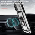 thumbnail image 3 of for iPhone 11 Case with Camera Lens Cover HD Screen Protector, Dual Layer [15 FT Military Grade Drop Protection] Magnetic Ring Holder Kickstand Protective Phone Case for iPhone 11 6.1 inch (Silver), 3 of 9
