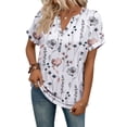 thumbnail image 4 of Wiholl Womens Blouses Summer Tops Rolled Sleeve Shirts Short Sleeve Tee Dressy Casual Summer Vacation Fashion Clothing 2026, 4 of 9