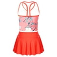 thumbnail image 2 of iEFiEL Girls Floral Tankini Set with Skirt 3pcs Set Swimsuit Bathing Suit,Sizes 4-14 Orange 6, 2 of 7