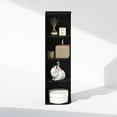 thumbnail image 7 of Furinno Reed 4-Tier Space Saving Corner Storage Display Shelf, Bookshelf, Blackwood, 7 of 7