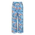 thumbnail image 6 of Blue Women's Casual Pants, Womens Daily Elastic Waist Pockets Straight Printed Color Casual Pants Loose Long Trousers,Women's Casual Pants L, 6 of 9