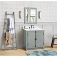 thumbnail image 2 of Bellaterra Home 31" Single vanity in Gray Ash finish top with White quartz and oval sink, 2 of 9