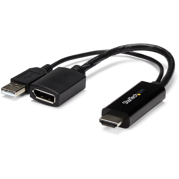 StarTech.com HD2DP HDMI to DisplayPort Converter - HDMI to DP Adapter with USB Power - 4K