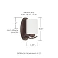 thumbnail image 2 of Capital Lighting 615211BZ-338 Dixon 8" Tall Wall Sconce - Bronze, 2 of 7
