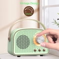 thumbnail image 4 of Altavoz Bluetooth retro, altavoz vintage inalámbrico, altavoz Bluetooth portátil inalámbrico para exteriores compatible con emparejamiento TWS/U-Disk/tarjeta TF/AUX para el hogar, viajes y, 4 of 6