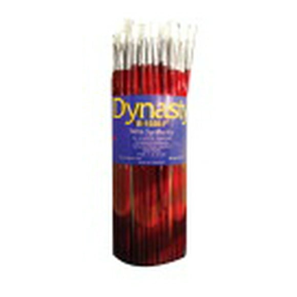 FM BRUSH Brosses CO INC Fines Blanches Synthétiques Longues Poignées Ensemble de 60