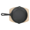 thumbnail image 6 of OUNONA Black Cast Iron Frying Pan with Wooden Handle Non-Stick Skillet for Kitchen Cooking 1 Set, 6 of 8