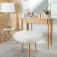 thumbnail image 3 of Unique Bargains Artificial Animal Wool Soft Faux Fur Sheepskin Plush Area Rug White 2x2 Feet Round, 3 of 8