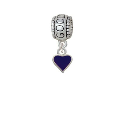 Mini Two Sided Purple Heart - Good Luck Charm Bead