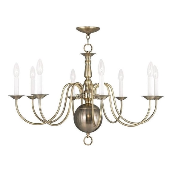 Beaumont Lane 8 Light Chandelier in Antique Brass