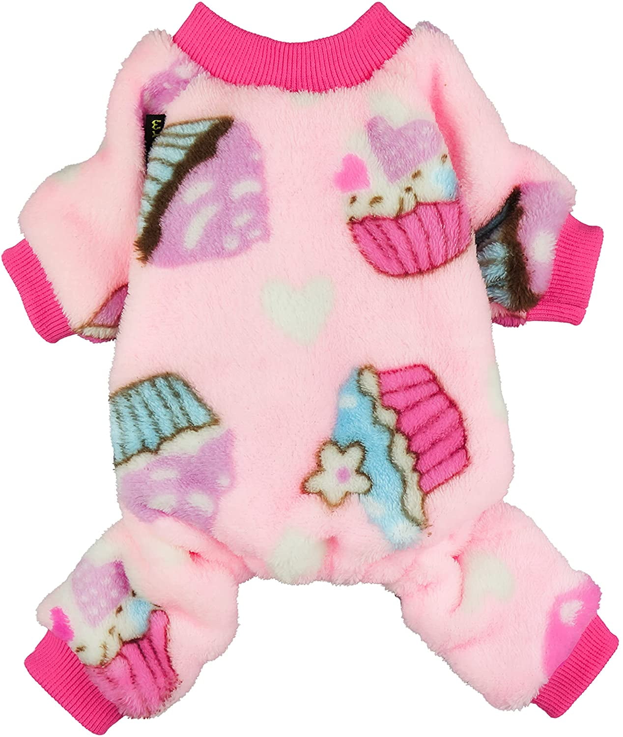 Fitwarm Sweet Cupcake Dog Pajamas Girl Puppy Clothes Hair Shedding