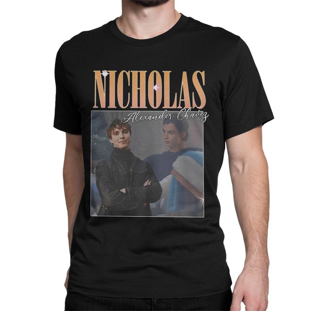 Camisetas para hombre y mujer, retro, de algodón, con gráfico de Nicholas Alexander Chavez Nicholas, cuello redondo, camisetas estampadas