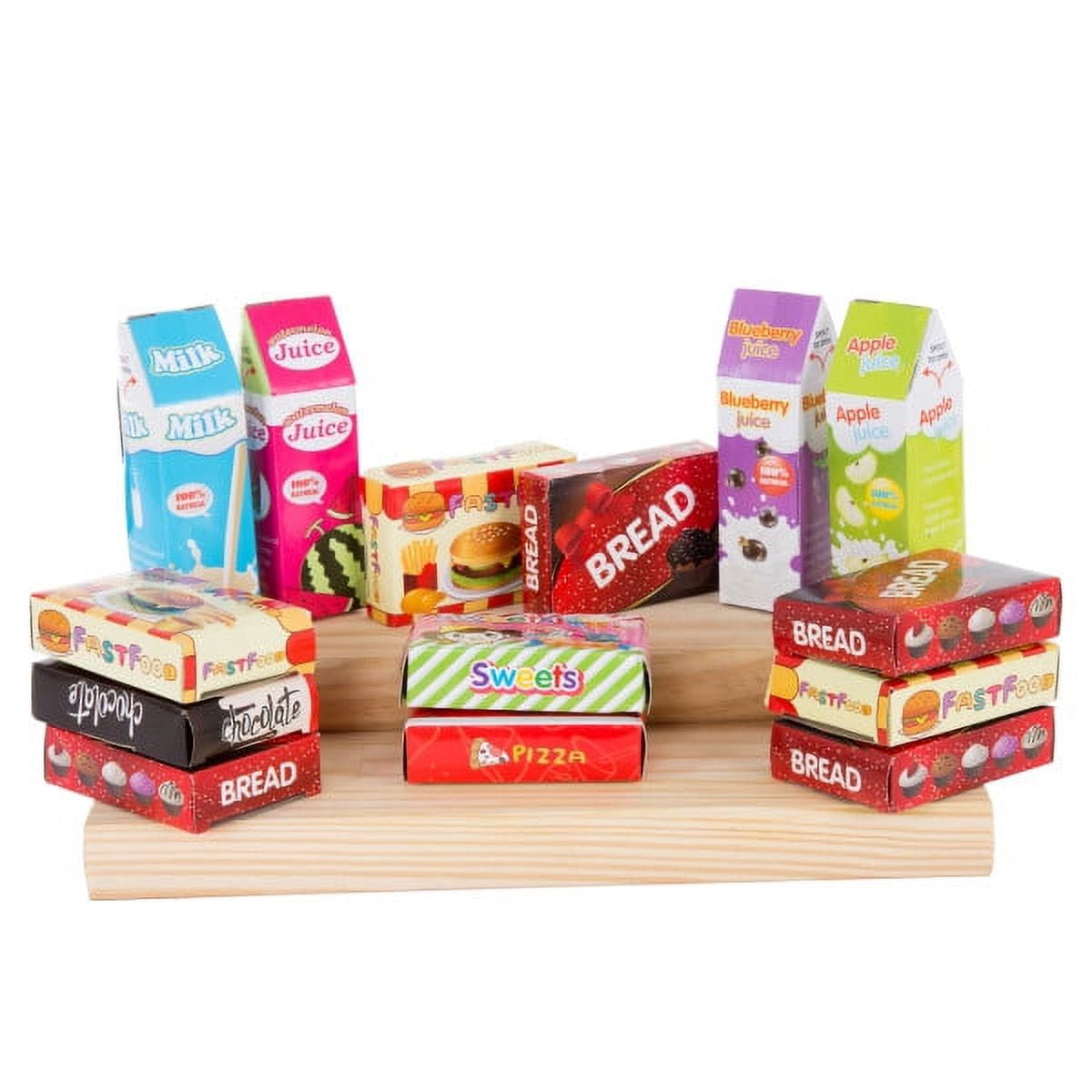Hey Play 120-Piece Toy Food Set for Kids Kitchen and Pretend Play