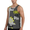 thumbnail image 2 of Haiem Cute Dinosaur Men Workout Tank Top Gym Bodybuilding Sleeveless Muscle T Shirts Athletic Tank Breathable Workout Shirt-4X-Large, 2 of 9