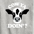thumbnail image 3 of Instant Message - Cow Ya Doin - Toddler & Youth Crewneck Fleece Sweatshirt, 3 of 6