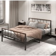 thumbnail image 3 of Bed Frames Metal Platform Bed frame with Headboard and Footboard,Sturdy Metal Frame,No Box Spring Needed(Queen),Adjustable Bed Base, 3 of 11