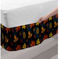 thumbnail image 2 of Botanic Bed Skirt, Earth Tones Inspired Autumn Season Foliage Leaves Butternut Oak Birch Trees, Elastic Bedskirt Dust Ruffle Wrap Around for Bedding Decor, 4 Sizes, Multicolor, by Ambesonne, 2 of 2