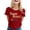 WenDA01_Brick Red, variant on WEIWEN Team Bride T Shirts for Women Flower Wreath Flowers Engagement Gift Womens Summer Tops Going Out Clothing Brick Red, M