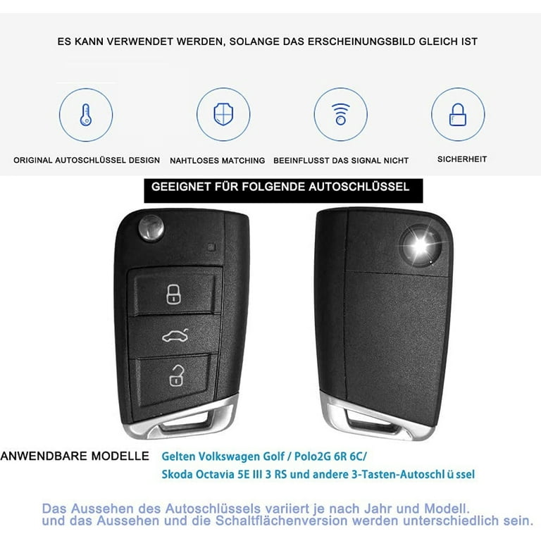 1 pcs Soft Carbon Fiber Finish Car Key Fob Cover for Volkswagen Golf Lingdu  Langyi Tiguan Sagitar Electroplated TPU Case with Met 