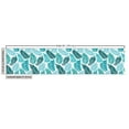 thumbnail image 2 of Ambesonne Floral Fabric by the Yard Upholstery, Exotic Tropical Leaves Art, 2 Yards, White Teal Seafoam, 2 of 4