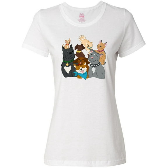 Inktastic Happy Dog Family Women's T-Shirt